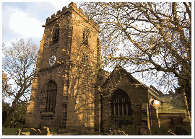 All Saints Church in Daresbury, England